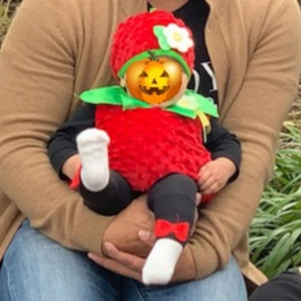 Strawberry Halloween Baby Costume Infant 3-6 months with 24 months hat